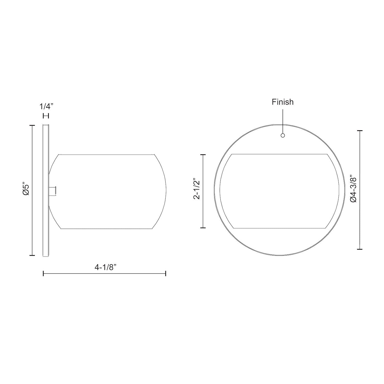 Flux 4-in Gloss White LED Wall Sconce