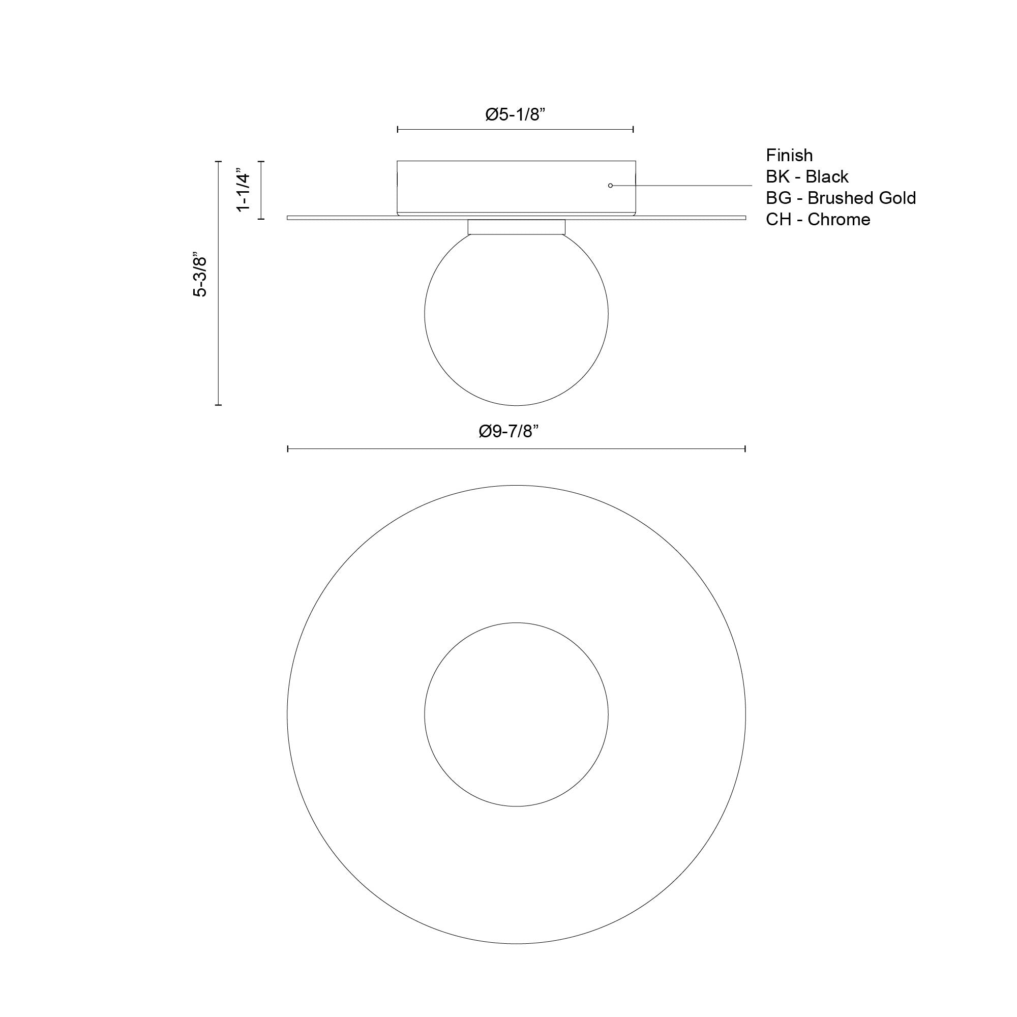 Elixir 10-in Chrome LED Flush Mount