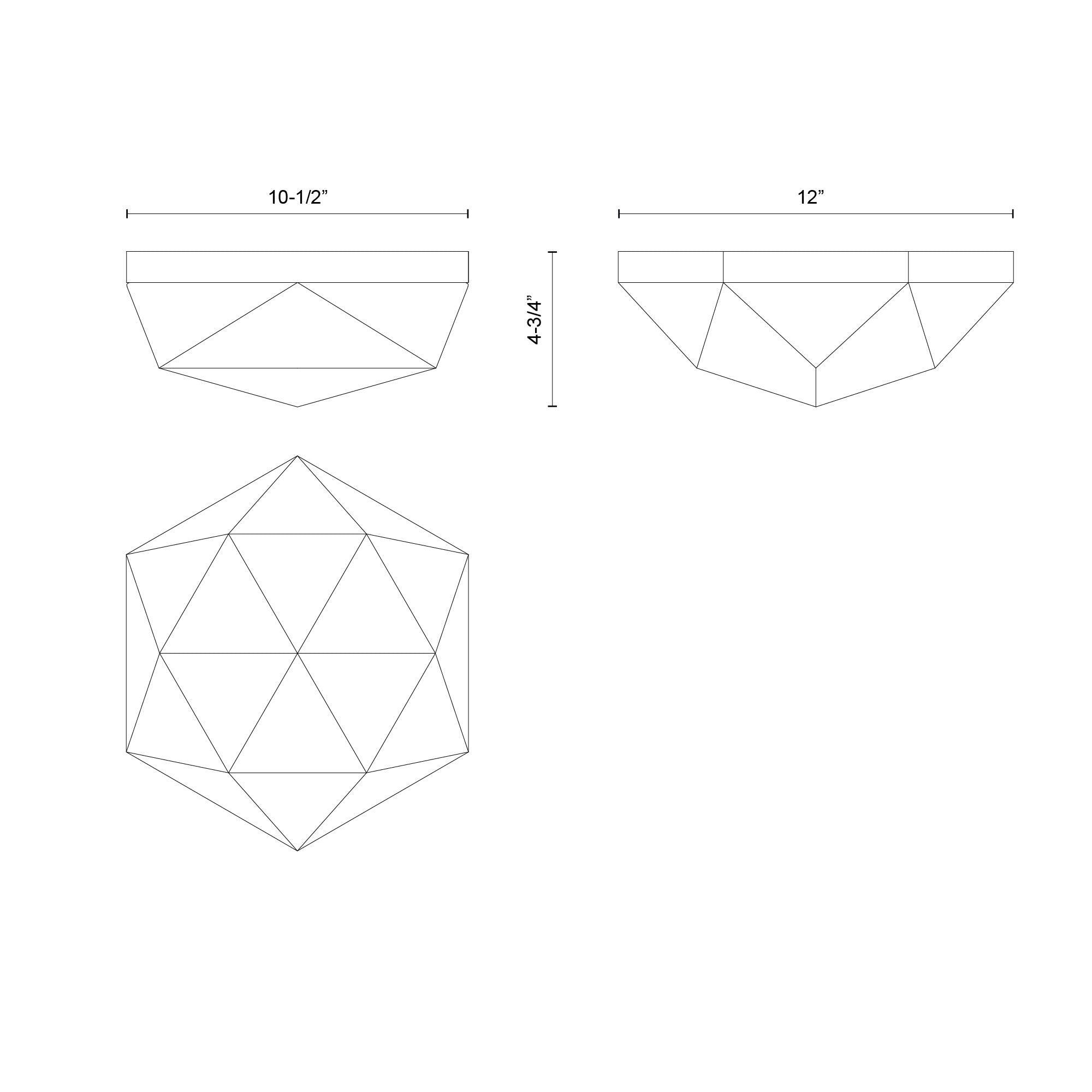 Krysta 12-in Matte Black/Opal Glass 2 Lights Flush Mount