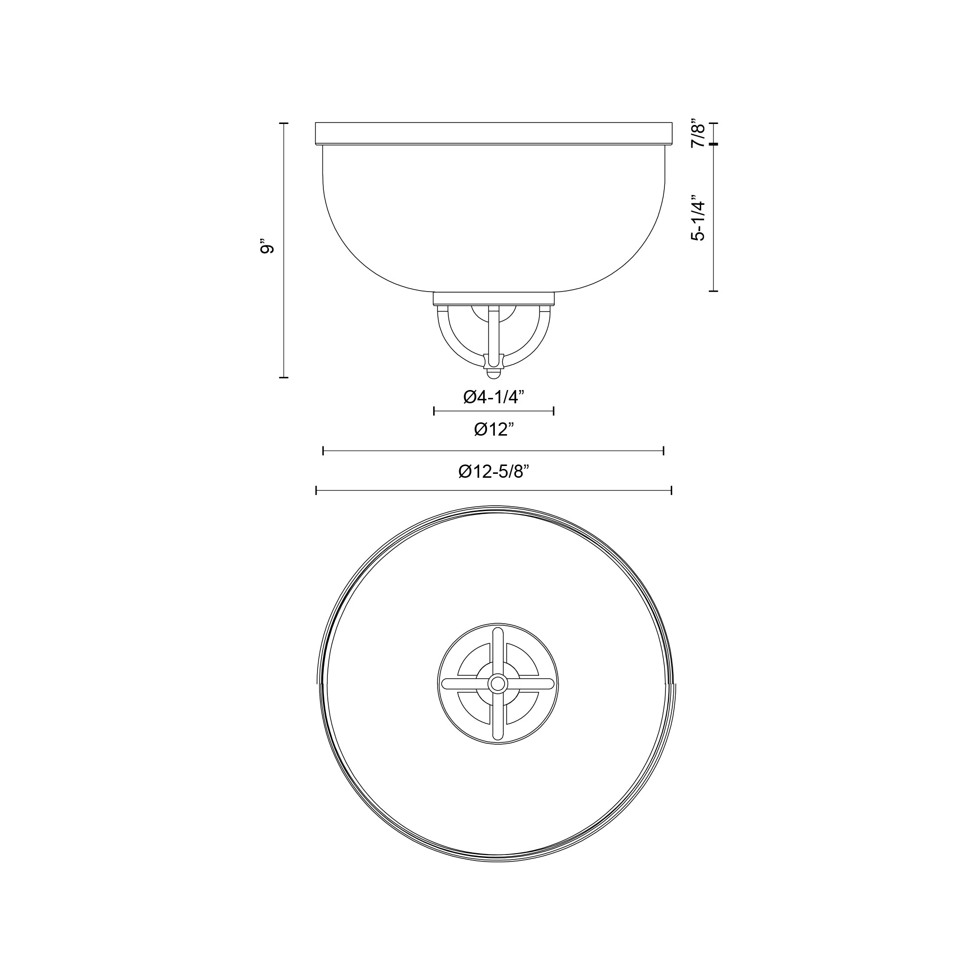 Lancaster 13-in Matte Black 2 Lights Flush Mount