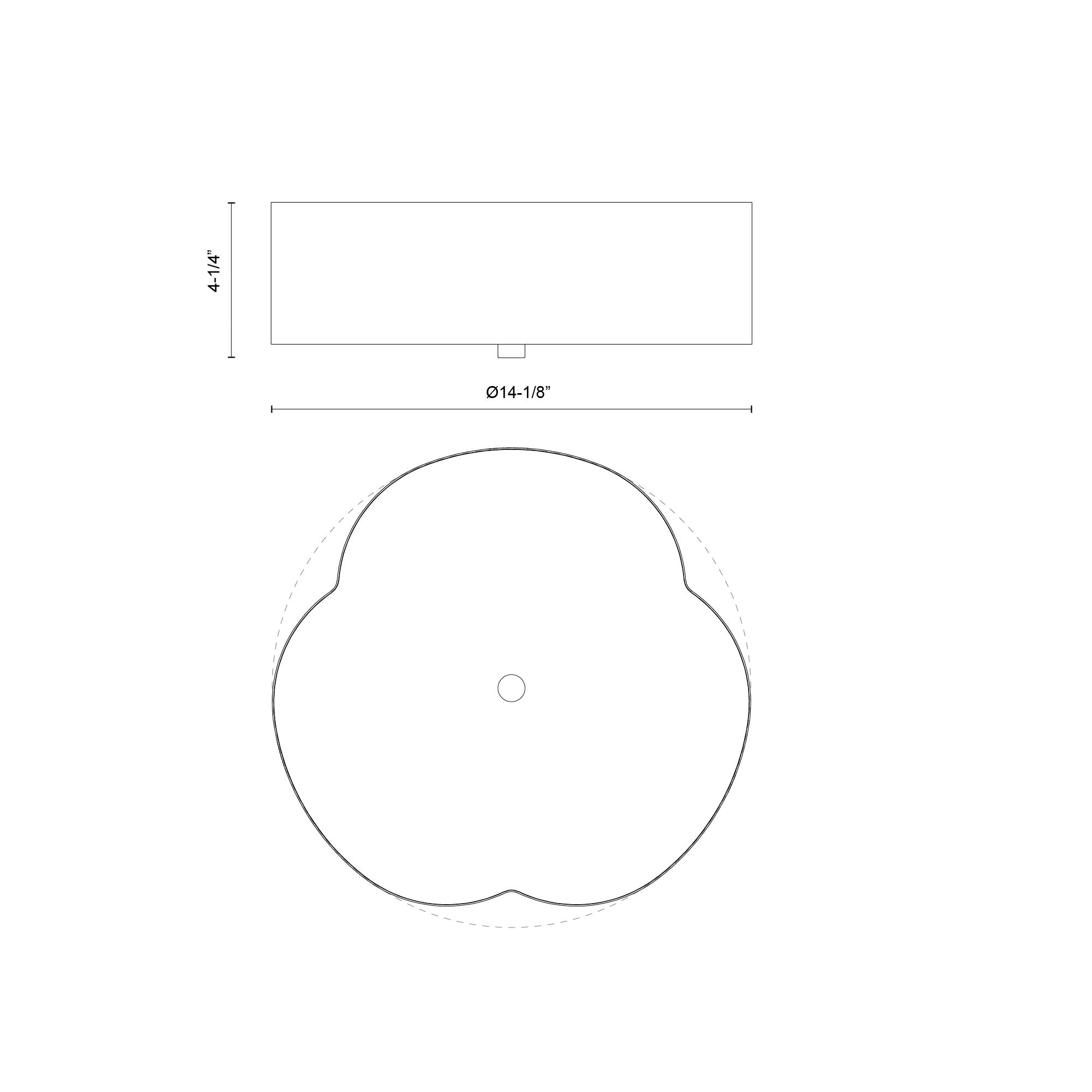 Adella 14-in Matte Black Socket Flush Mount