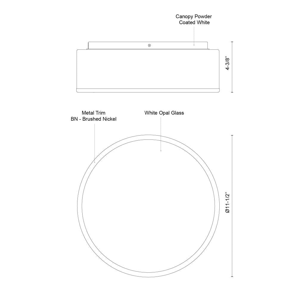 Kuzco Lighting Inc. CHARLIE FM6012-CH-5CCT Flush Mount - Chrome