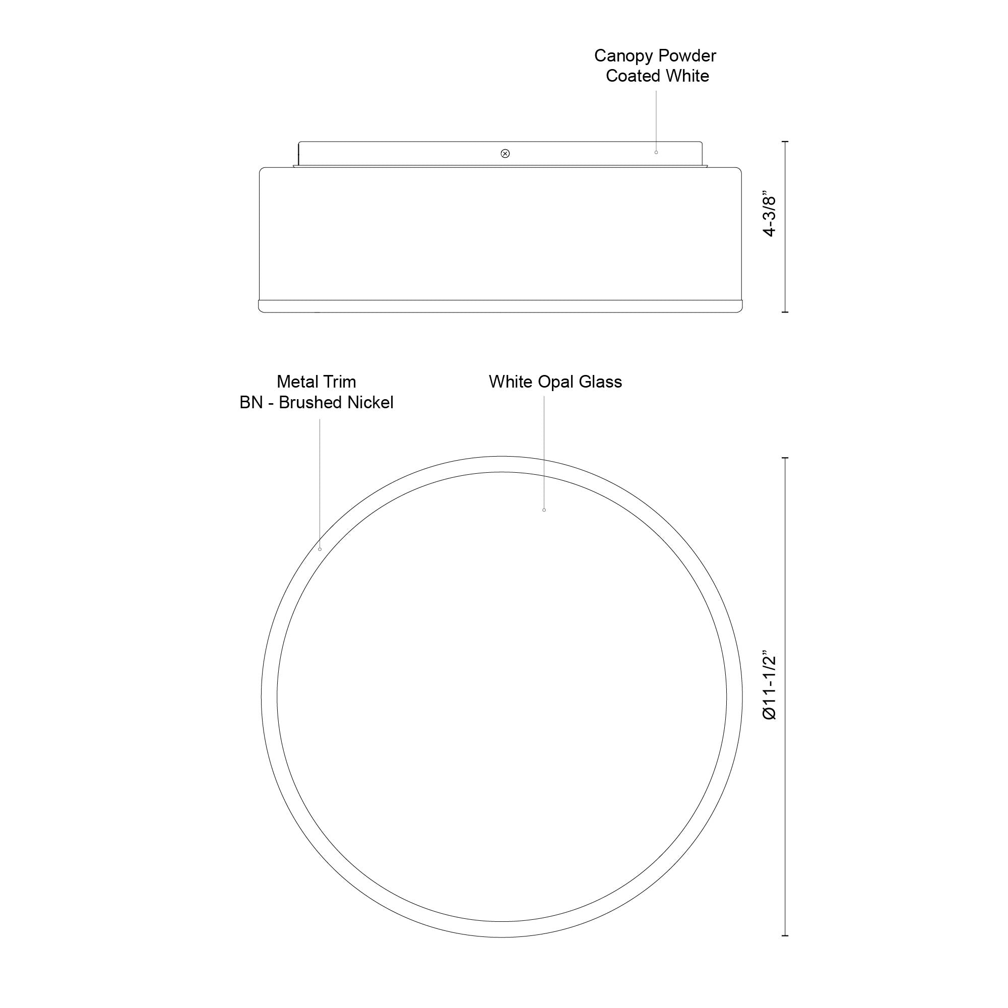 Charlie 12-in Black LED Flush Mount