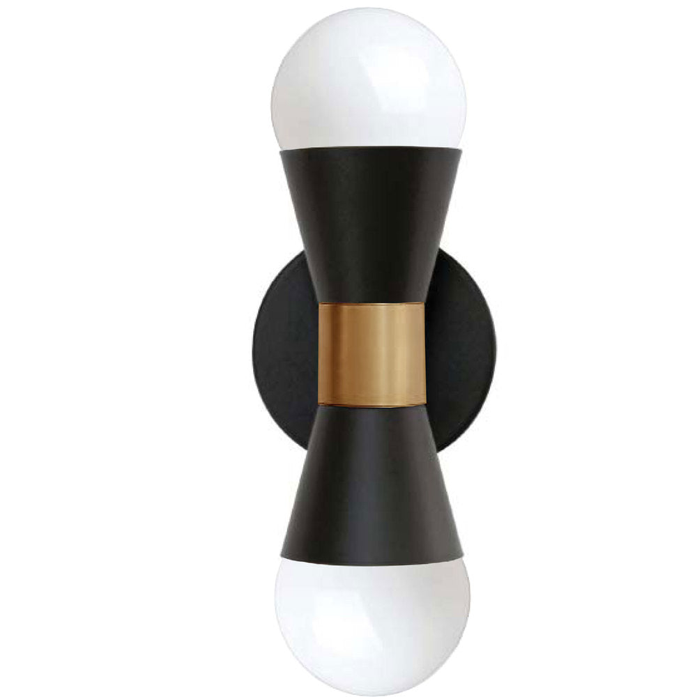 Dainolite FORTUNA FOR-72W-MB-AGB Sconce Modern - Matte Black