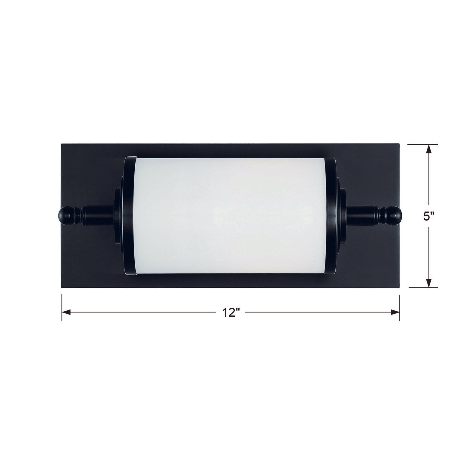 Crystorama Foster FOS-A8050-MK – 5 Inch – 1 Light – Sconce – Matte Black – Damp Rated