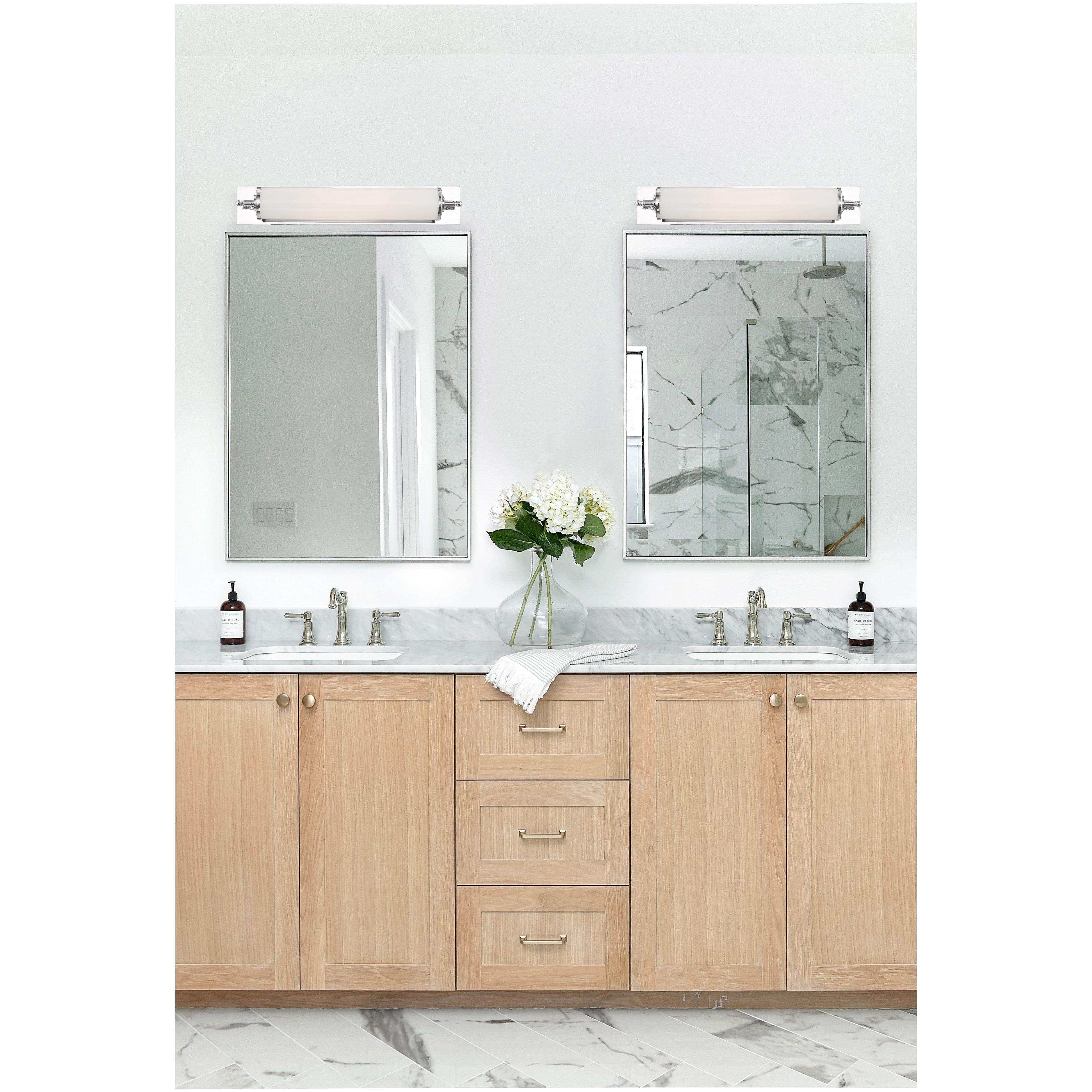 Crystorama Foster FOS-A8051-CH – 5 Inch – 1 Light – Bath Vanity Light – Polished Chrome – Damp Rated