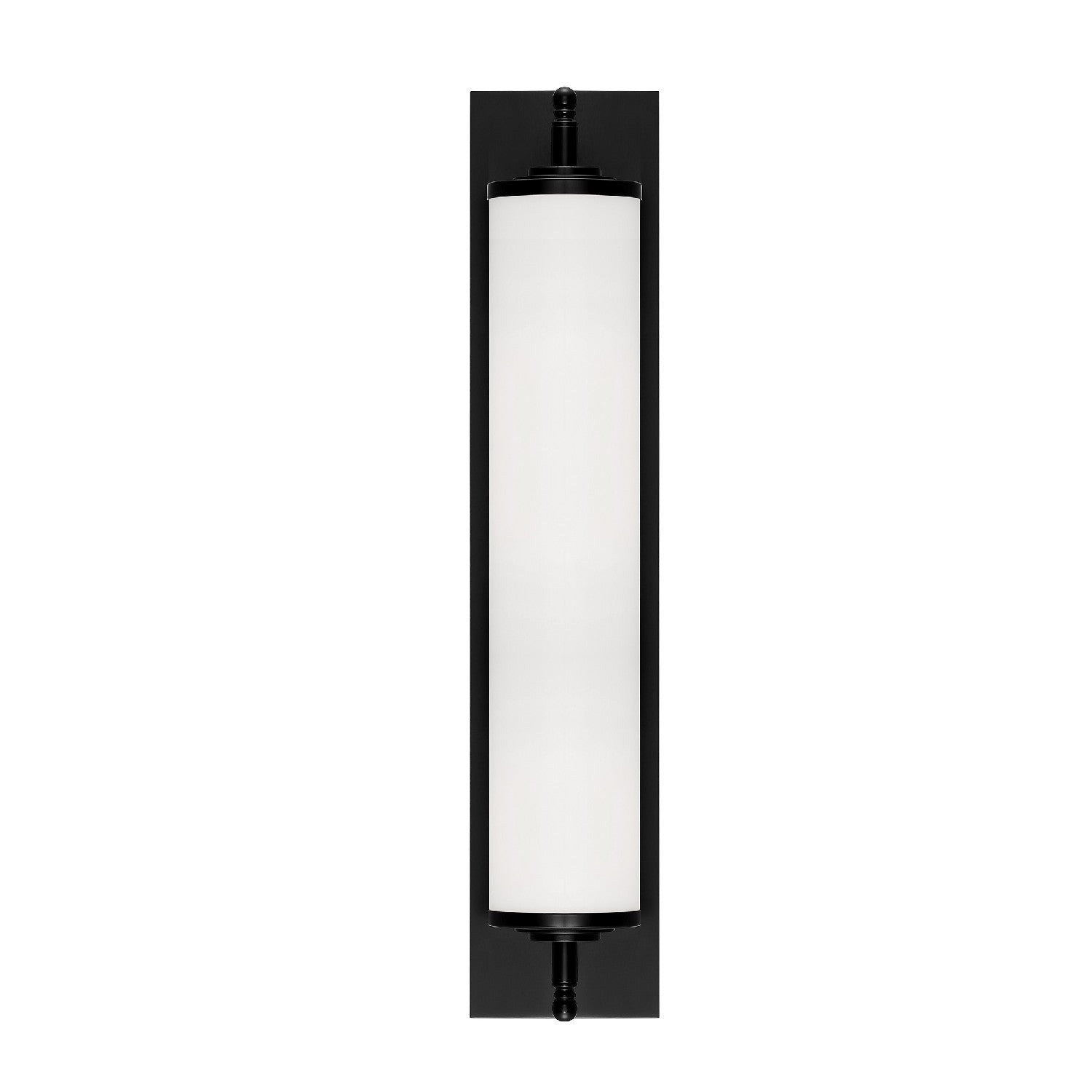 Crystorama Foster FOS-A8051-MK – 5 Inch – 1 Light – Bath Vanity Light – Matte Black – Damp Rated