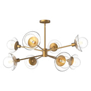 ALORA MOOD Lighting Francesca 40-in Chandeliers, Aged Gold/Clear Glass
