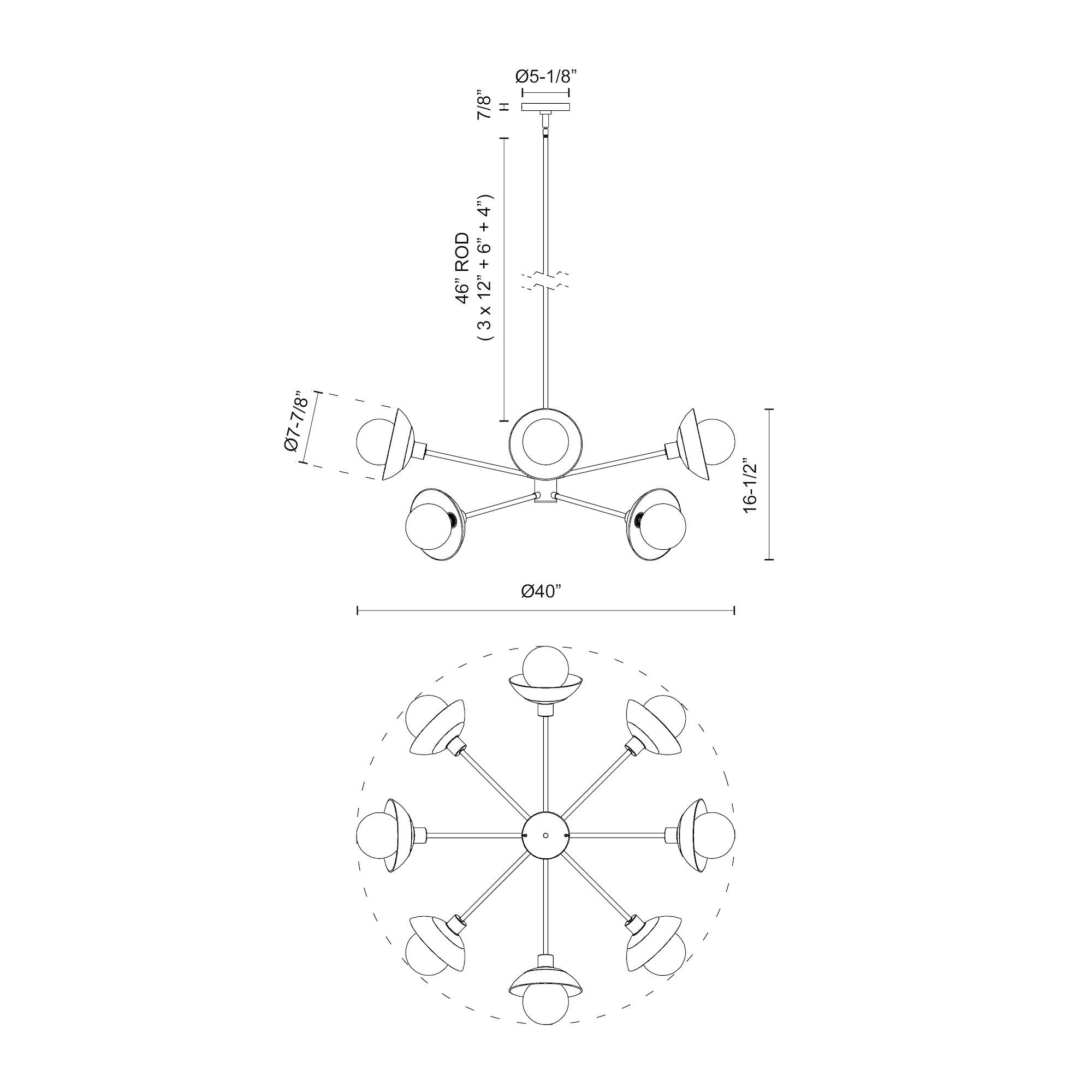Francesca 40-in Clear Glass/Matte Black 8 Lights Chandeliers