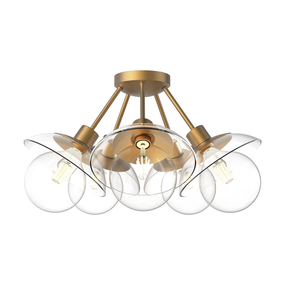 Alora Lighting FRANCESCA SF517220AGCL Semi Flush Mt - Aged Gold