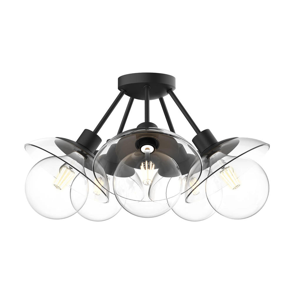 Alora Lighting FRANCESCA SF517220MBCL Semi Flush Mt - Matte Black