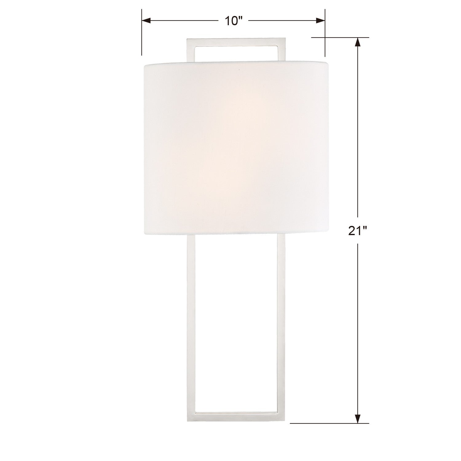 Crystorama Fremont FRE-422-PN – 10 Inch – 2 Light – Sconce – Polished Nickel – Damp Rated