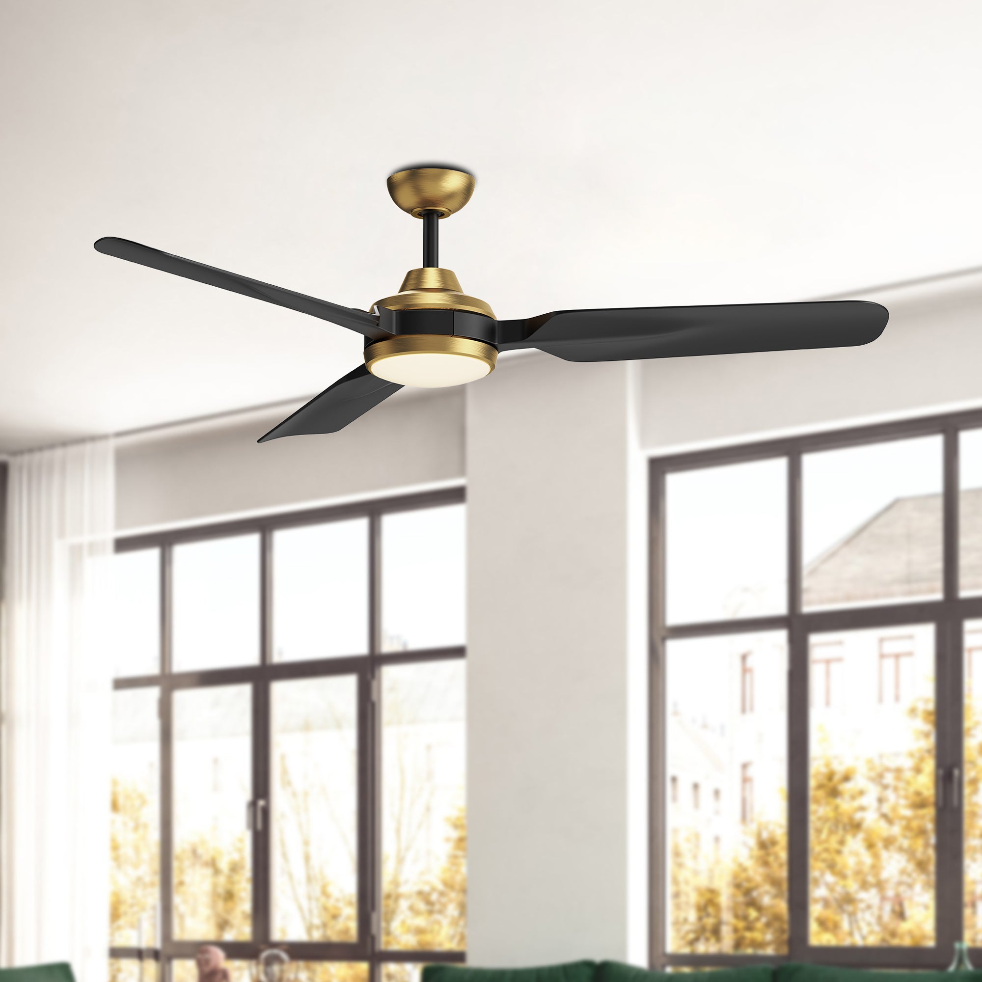 Fremont 60-in Brushed Gold LED Fans
