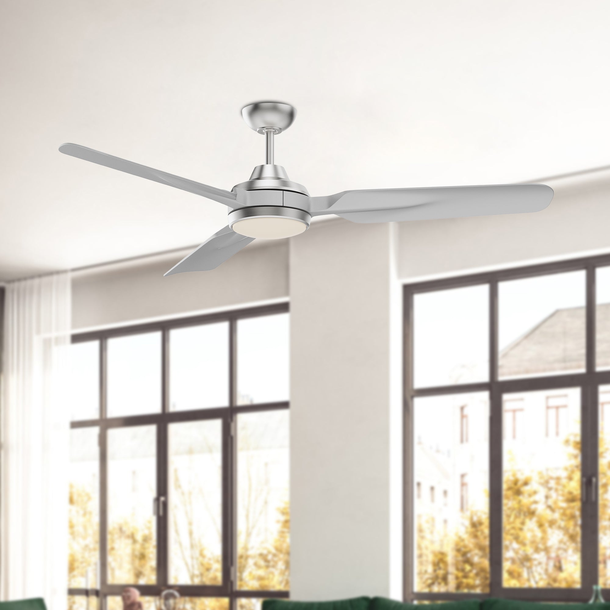Fremont 60-in Brushed Nickel LED Fans