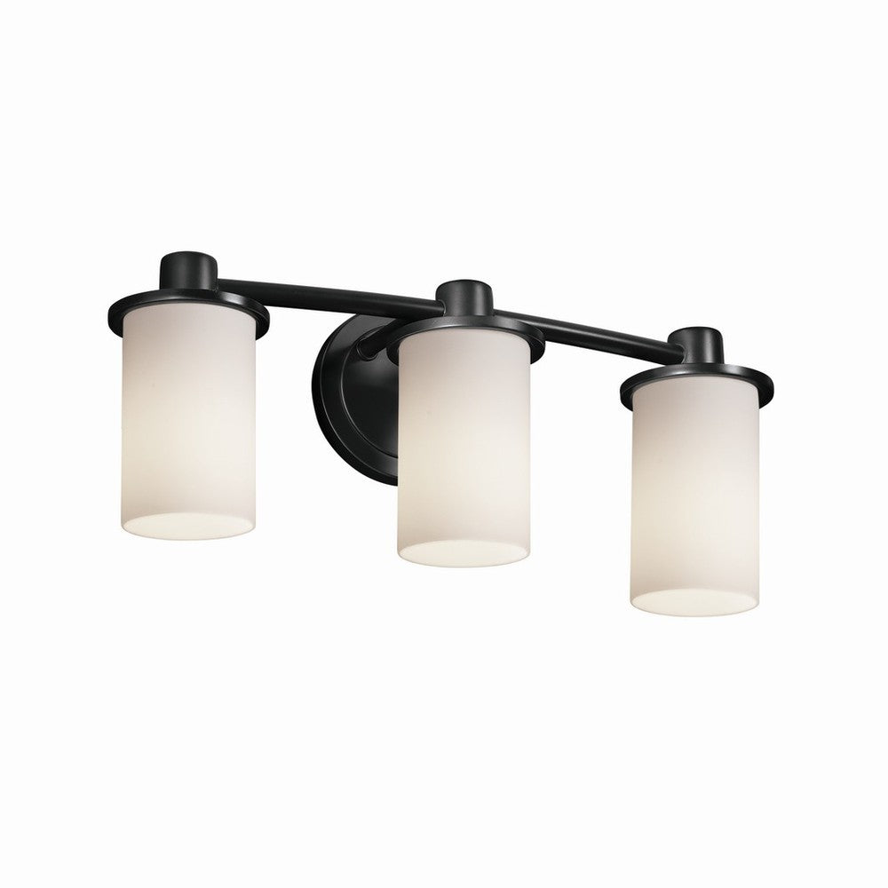 Justice Design Group RONDO FAMILY FSN-8513-10-OPAL-MBLK Bathroom Fixture Transitional - Black