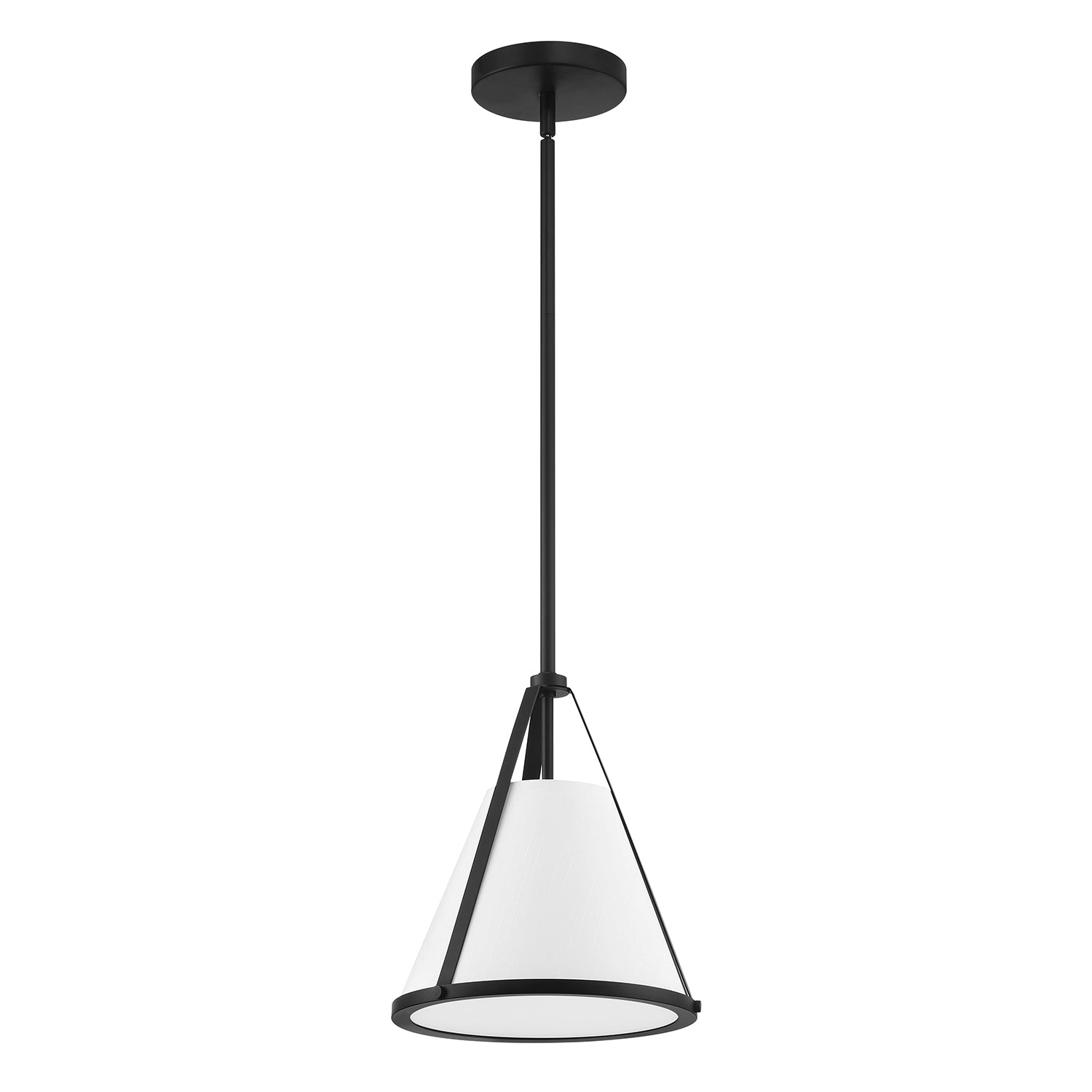 Crystorama Fulton FUL-900-BK – 9.25 Inch – 1 Light – Pendant Light – Black – Dry Rated