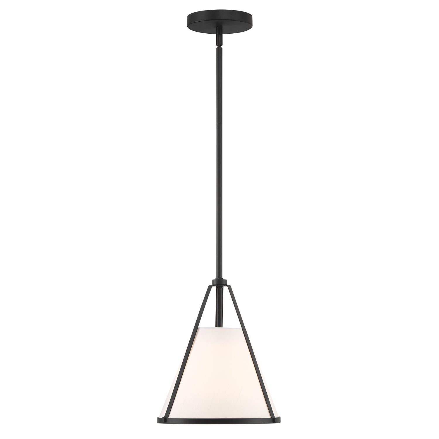 Crystorama Fulton FUL-900-BK – 9.25 Inch – 1 Light – Pendant Light – Black – Dry Rated