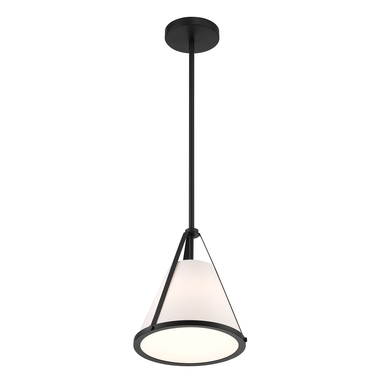 Crystorama Fulton FUL-900-BK – 9.25 Inch – 1 Light – Pendant Light – Black – Dry Rated