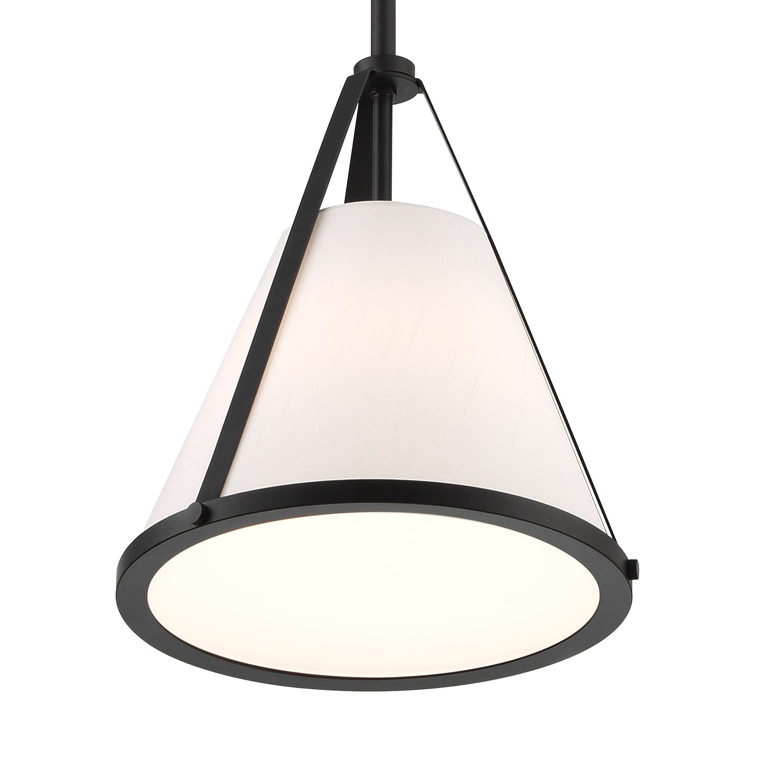 Crystorama Fulton FUL-900-BK – 9.25 Inch – 1 Light – Pendant Light – Black – Dry Rated