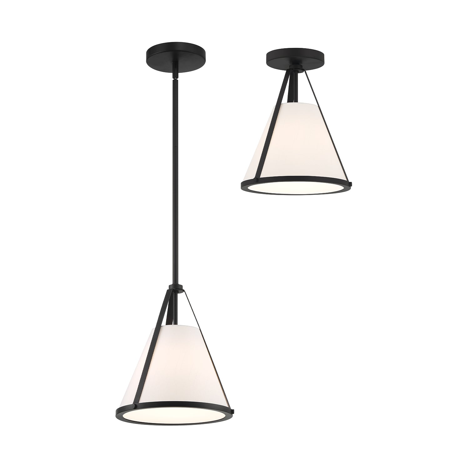 Crystorama Fulton FUL-900-BK – 9.25 Inch – 1 Light – Pendant Light – Black – Dry Rated