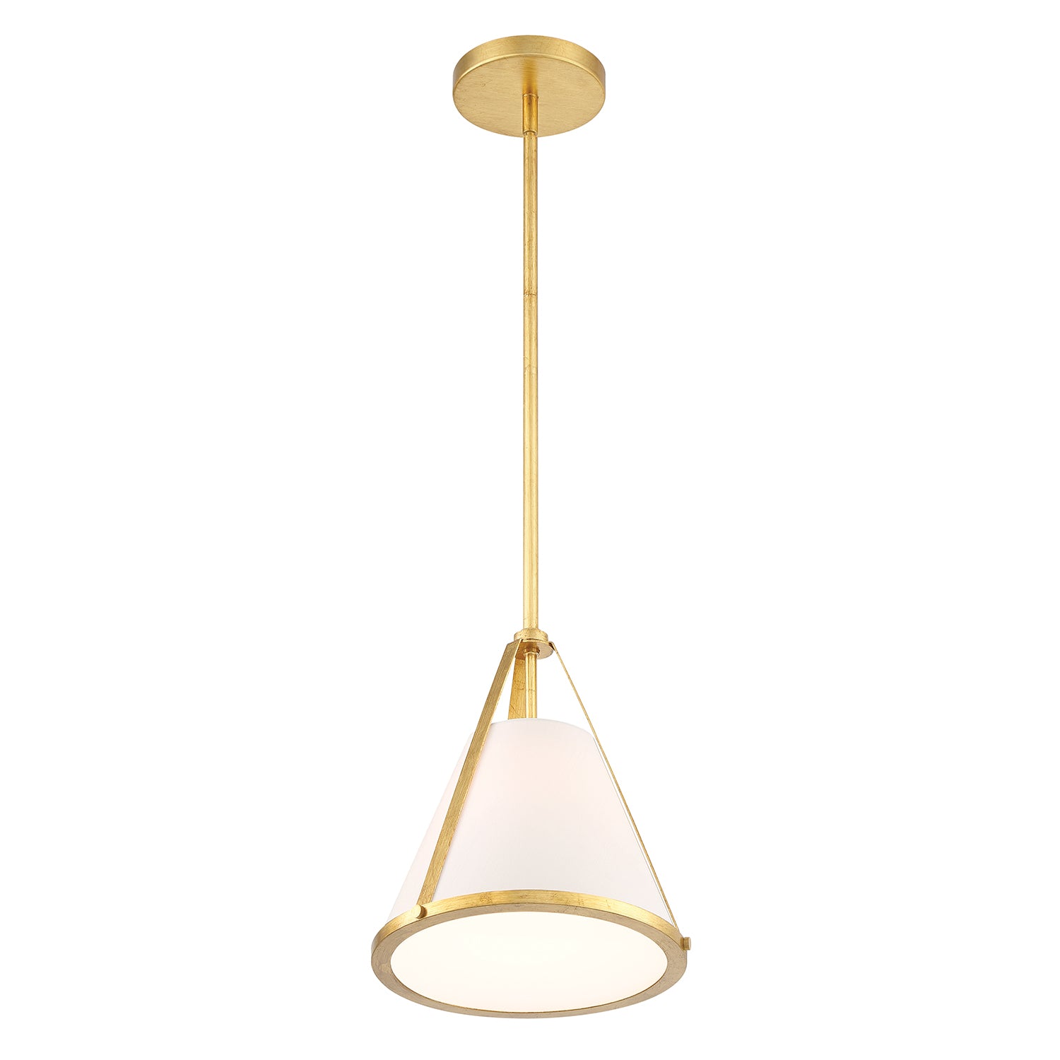 Crystorama Fulton FUL-900-GA – 9.25 Inch – 1 Light – Pendant Light – Antique Gold – Dry Rated