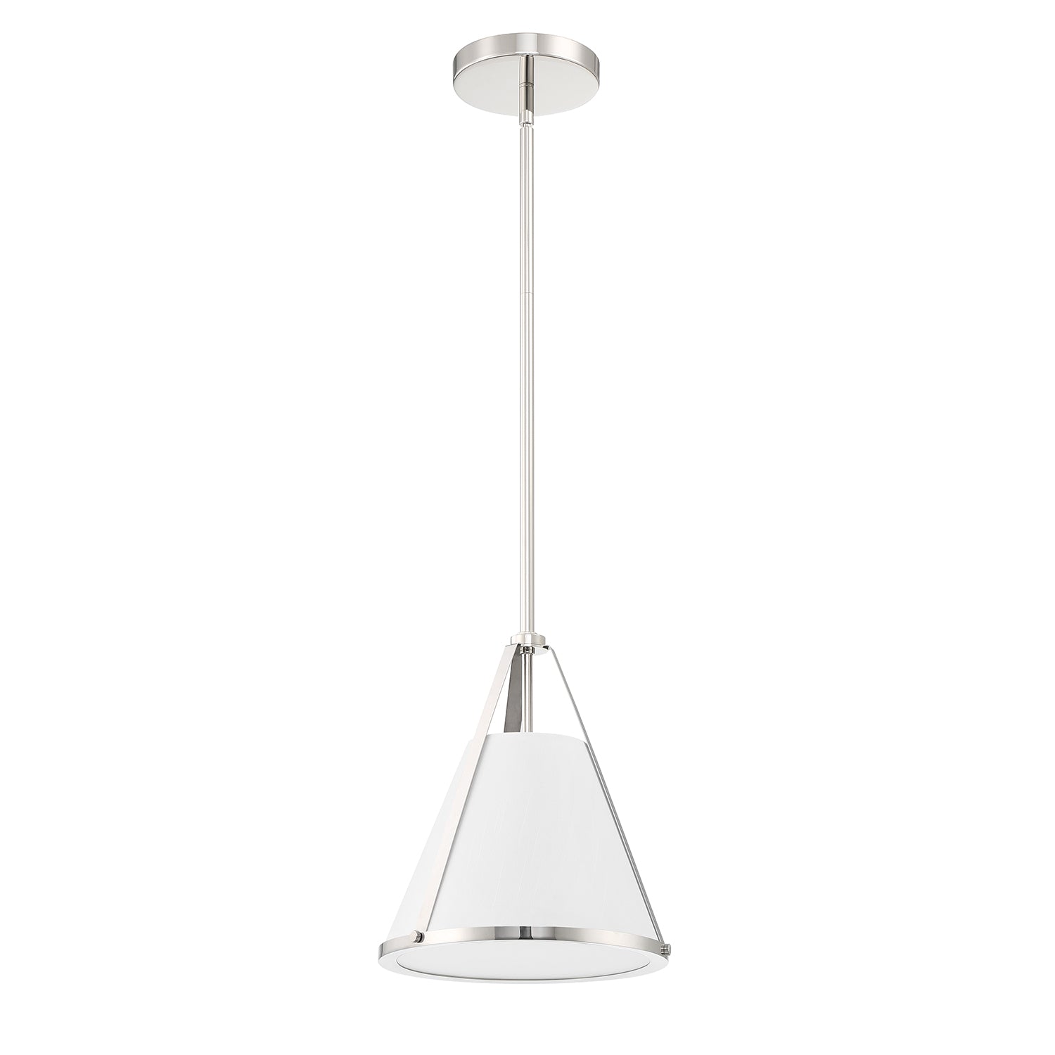 Crystorama Fulton FUL-900-PN – 9.25 Inch – 1 Light – Pendant Light – Polished Nickel – Dry Rated