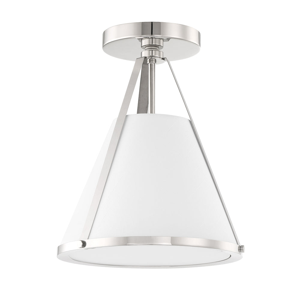 Crystorama Lighting 900-PN Ceiling Light Fixture, UL Dry Rated, Polished Nickel