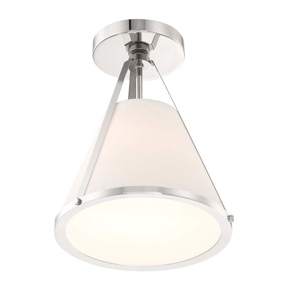Crystorama Lighting 900-PN Ceiling Light Fixture, UL Dry Rated, Polished Nickel