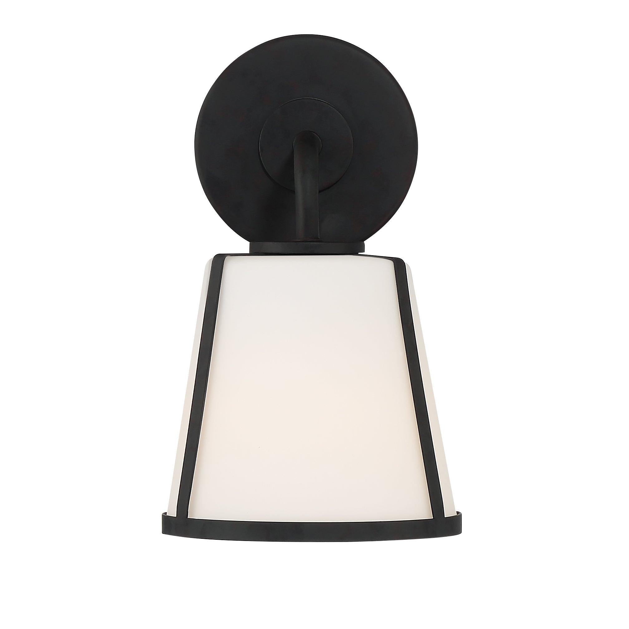 Crystorama Fulton FUL-911-BK – 6.25 Inch – 1 Light – Sconce – Black – Damp Rated