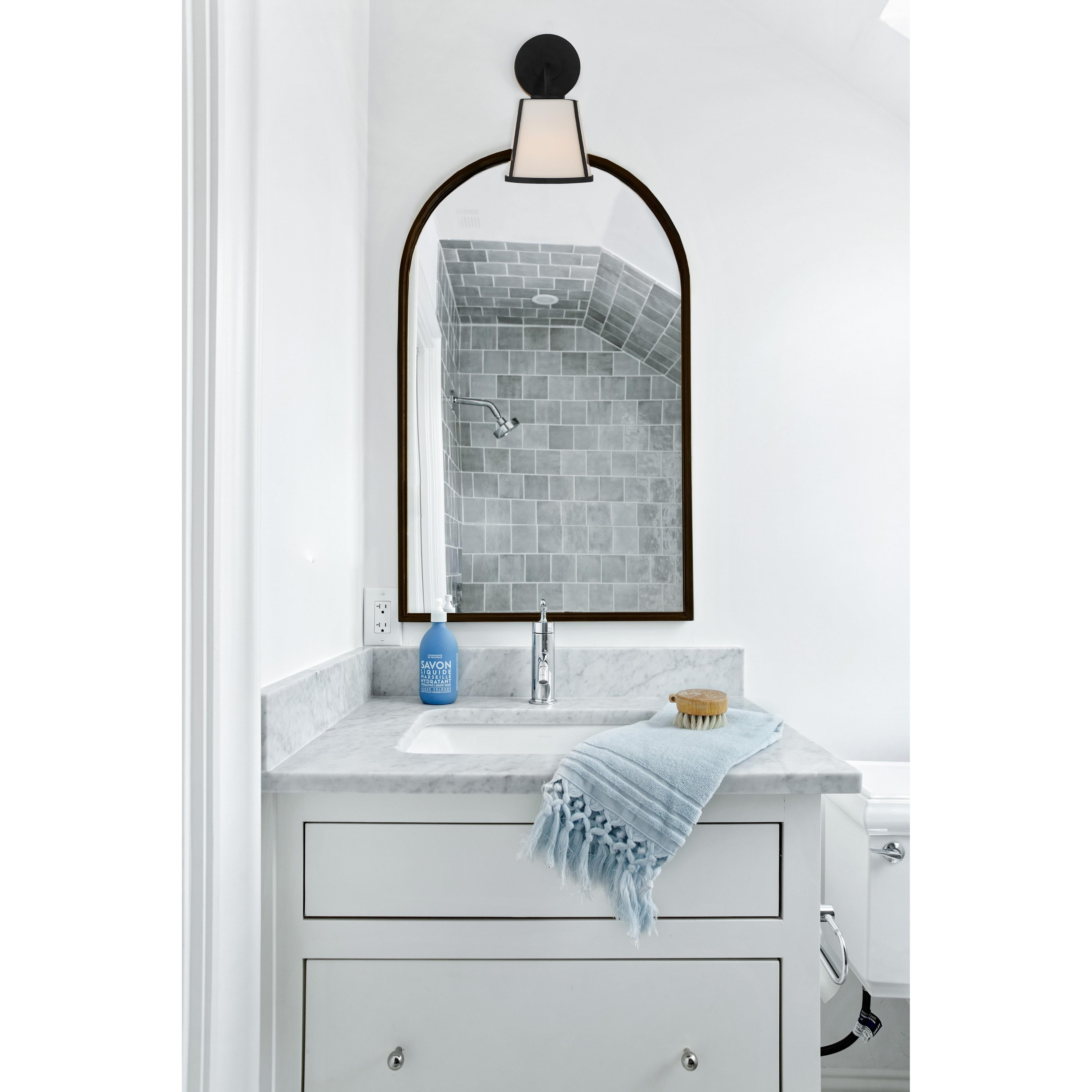 Crystorama Fulton FUL-911-BK – 6.25 Inch – 1 Light – Sconce – Black – Damp Rated