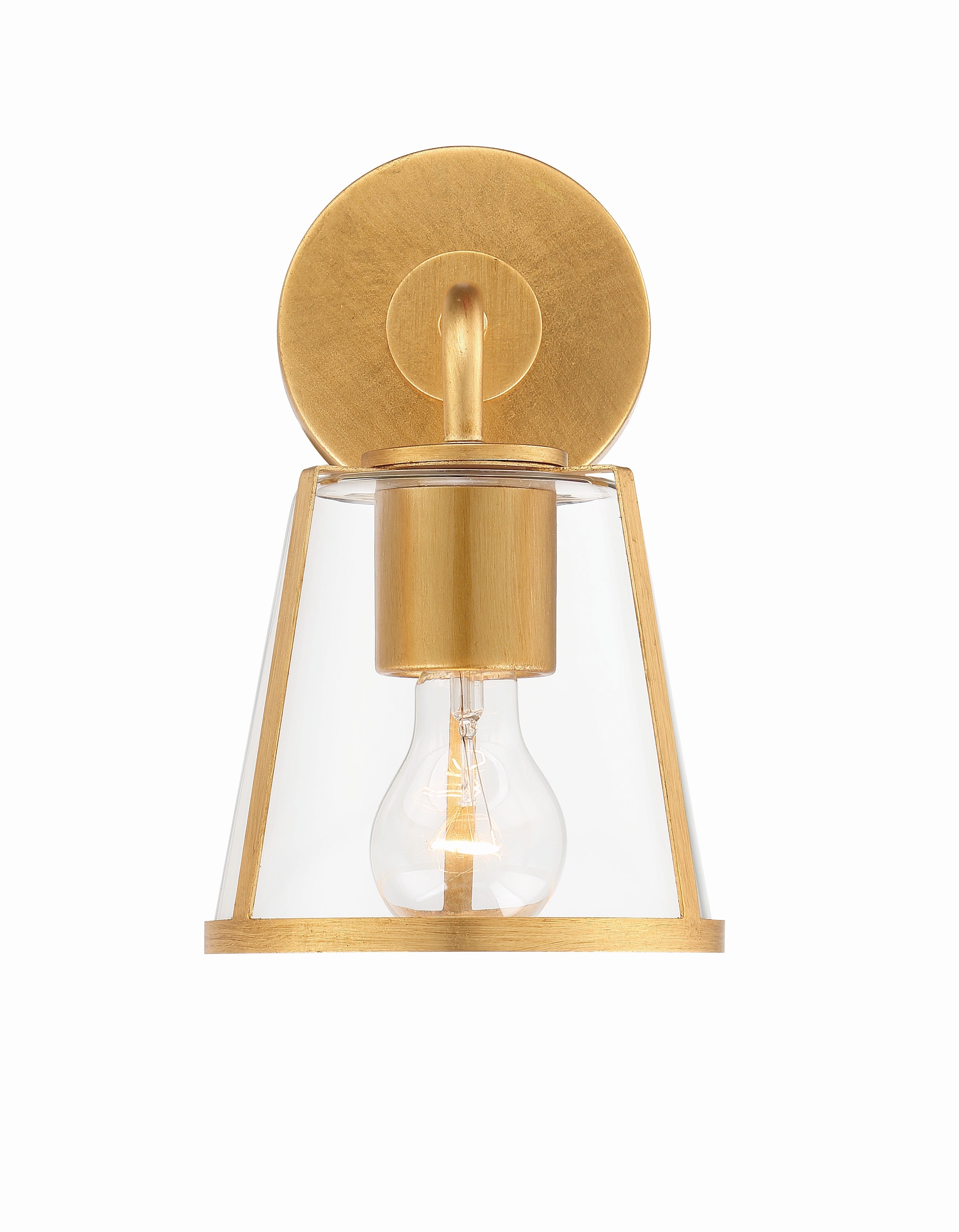 Crystorama Fulton FUL-911-GA-CL – 6.25 Inch – 1 Light – Sconce – Antique Gold – Damp Rated