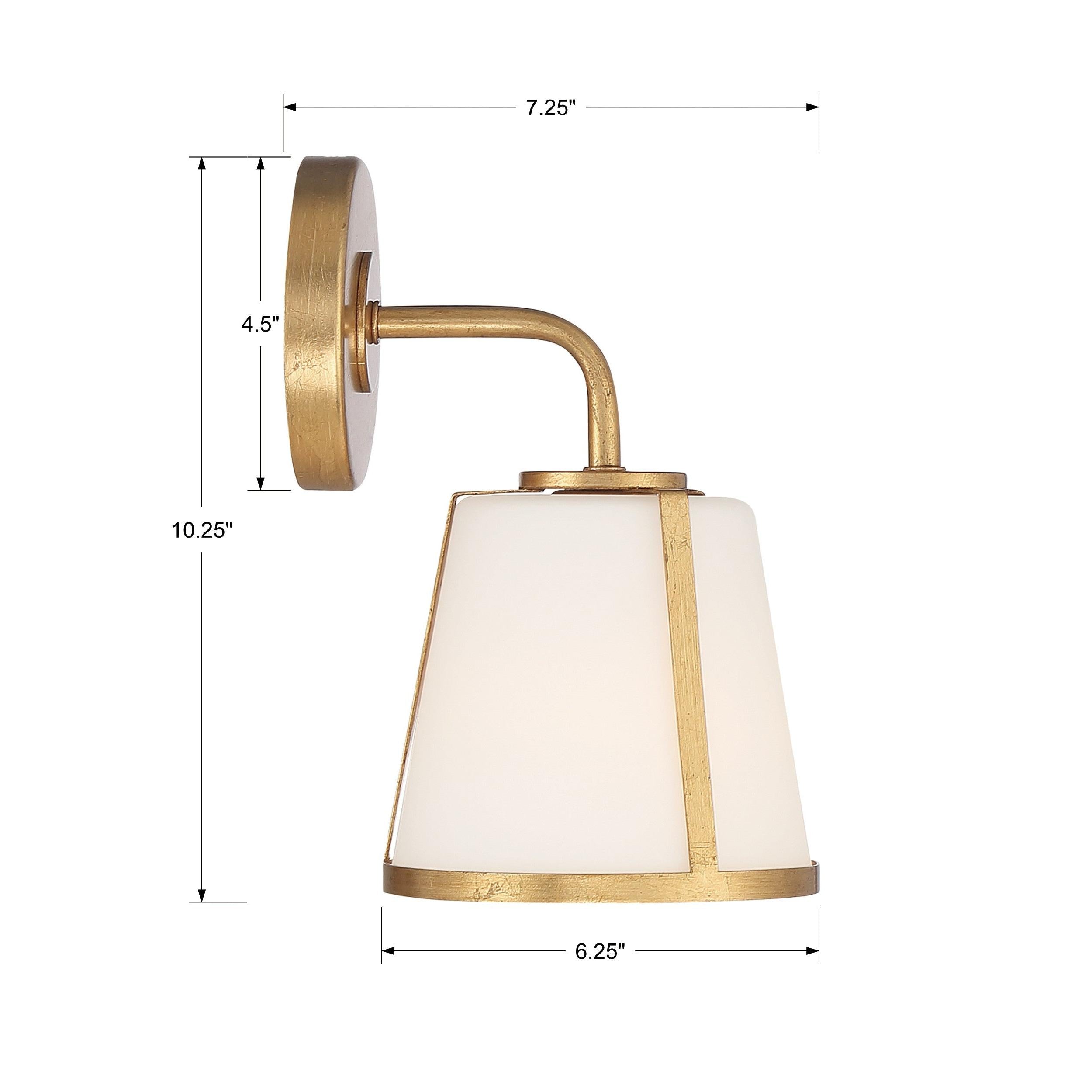 Crystorama Fulton FUL-911-GA – 6.25 Inch – 1 Light – Sconce – Antique Gold – Damp Rated