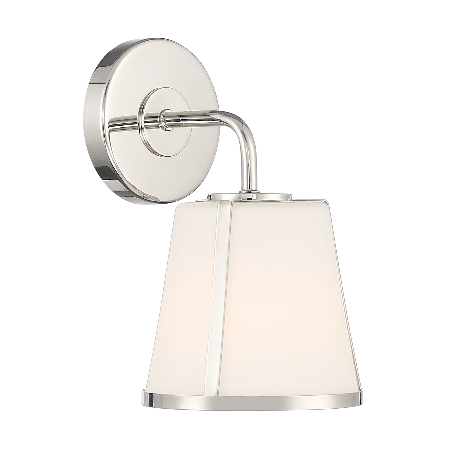 Crystorama Fulton FUL-911-PN – 6.25 Inch – 1 Light – Sconce – Polished Nickel – Damp Rated