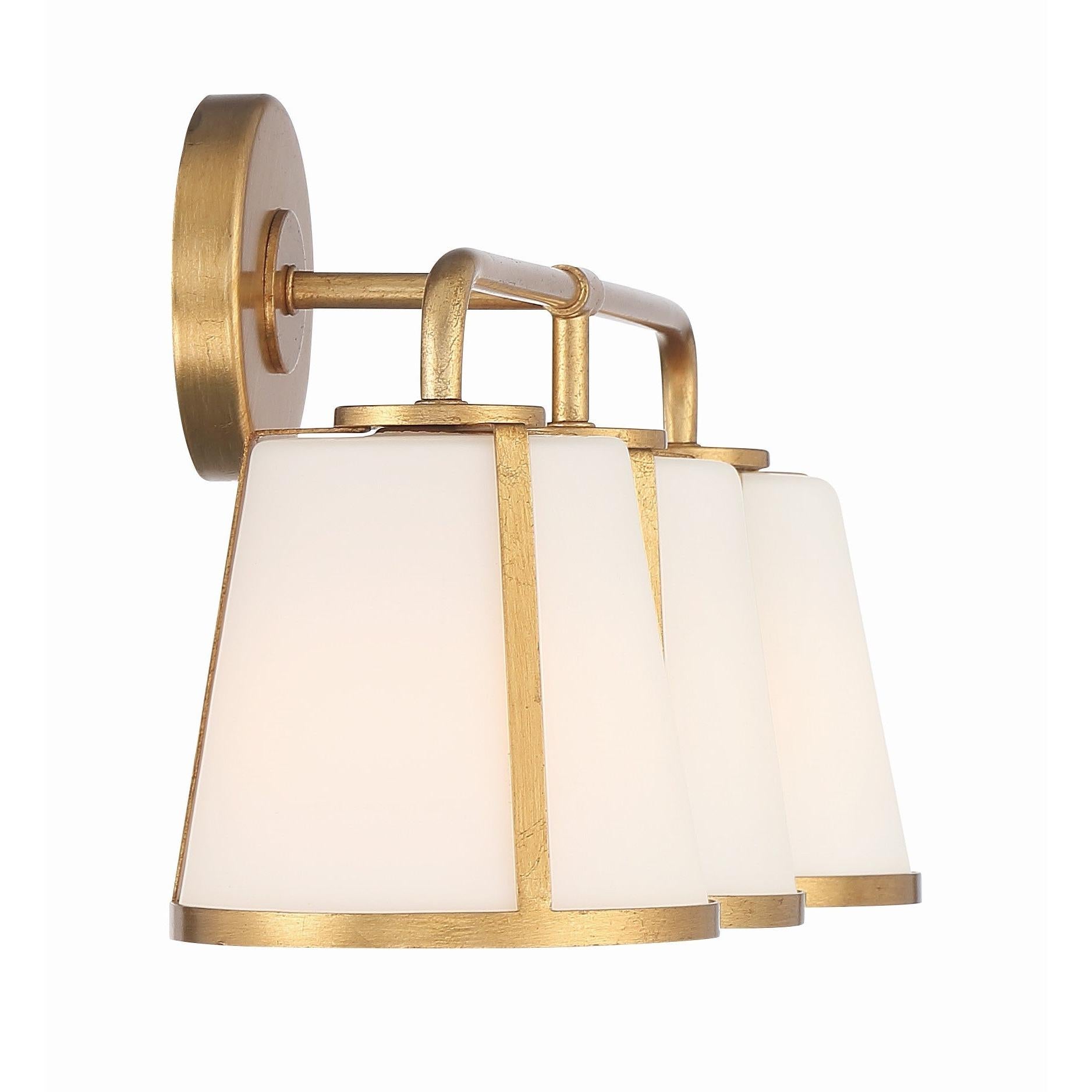 Crystorama Fulton FUL-913-GA – 23.25 Inch – 3 Light – Bath Vanity Light – Antique Gold – Damp Rated