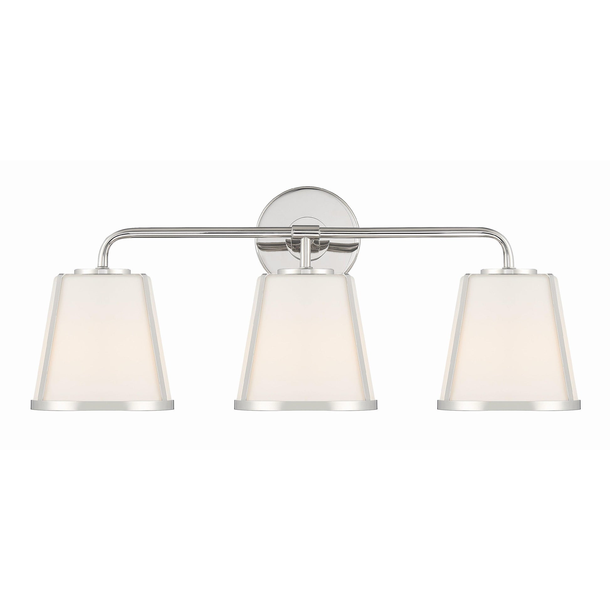 Crystorama Fulton FUL-913-PN – 23.25 Inch – 3 Light – Bath Vanity Light – Polished Nickel – Damp Rated