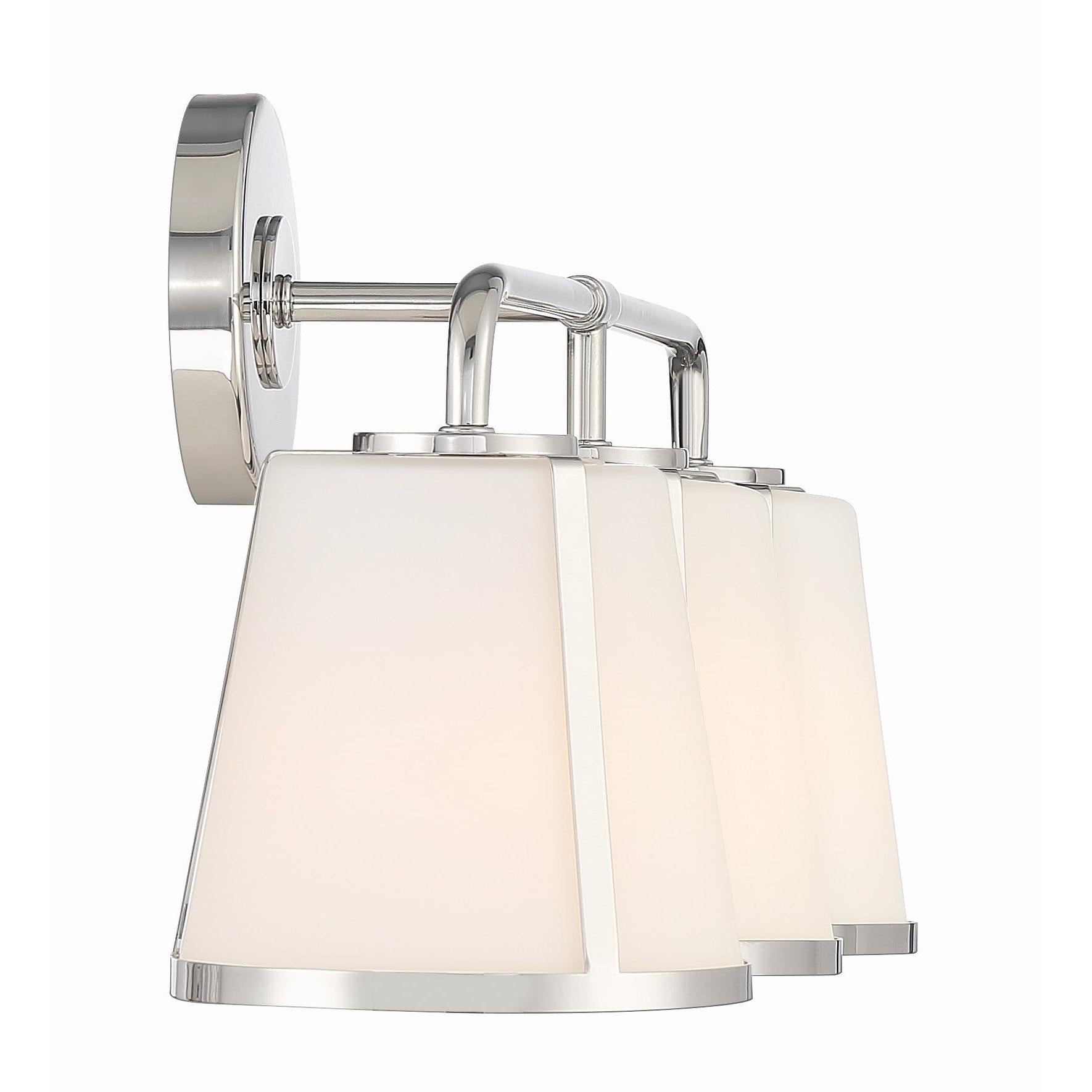Crystorama Fulton FUL-913-PN – 23.25 Inch – 3 Light – Bath Vanity Light – Polished Nickel – Damp Rated
