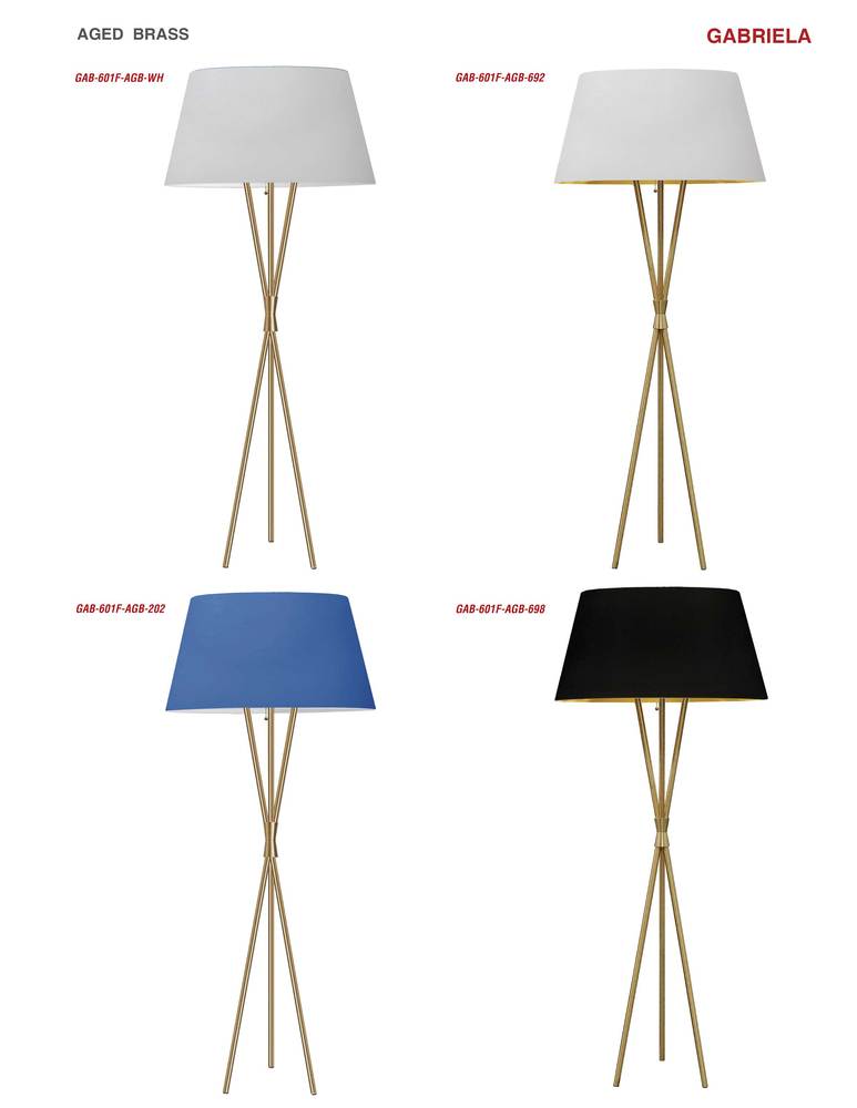 Dainolite GABRIELA GAB-601F-AGB-WH Lamp Transitional - Brass