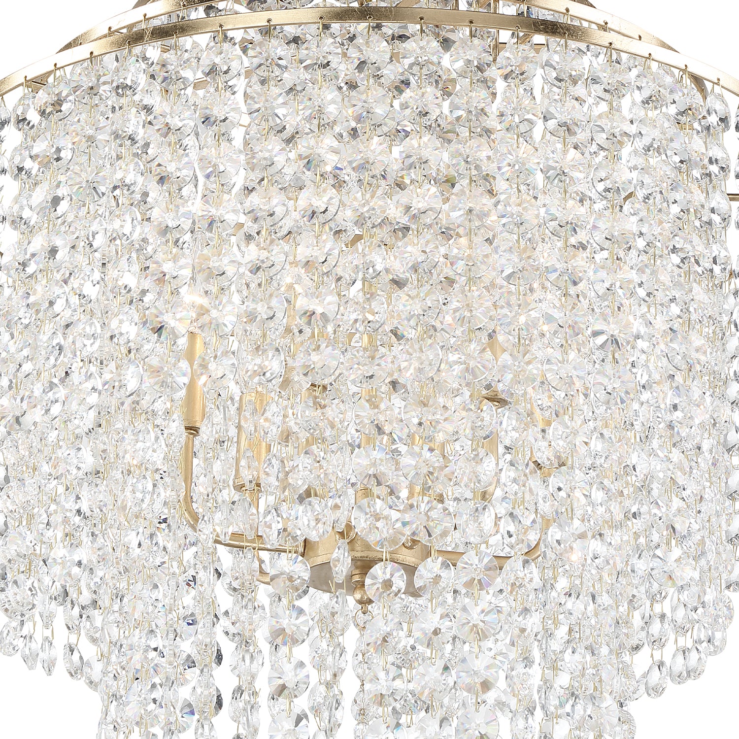 Crystorama Gabrielle GAB-B7305-GA – 22 Inch – 6 Light – Chandelier – Antique Gold – Damp Rated