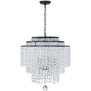 Crystorama Gabrielle GAB-B7305-MK – 22 Inch – 6 Light – Chandelier – Matte Black – Damp Rated