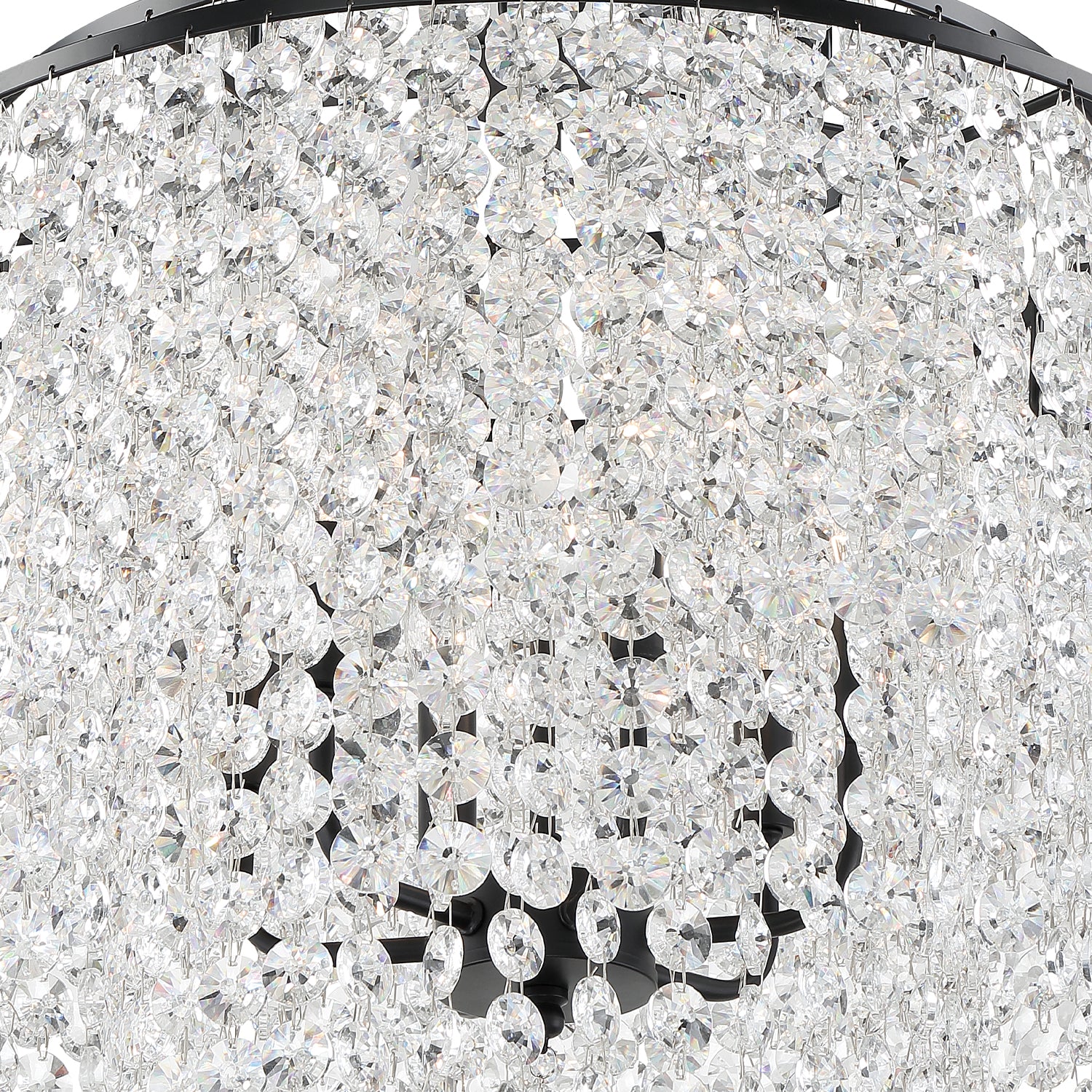 Crystorama Gabrielle GAB-B7305-MK – 22 Inch – 6 Light – Chandelier – Matte Black – Damp Rated