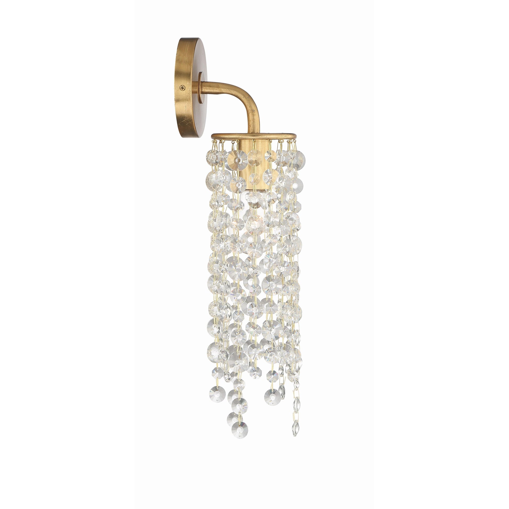 Crystorama Gabrielle GAB-B7311-GA – 4 Inch – 1 Light – Sconce – Antique Gold – Damp Rated