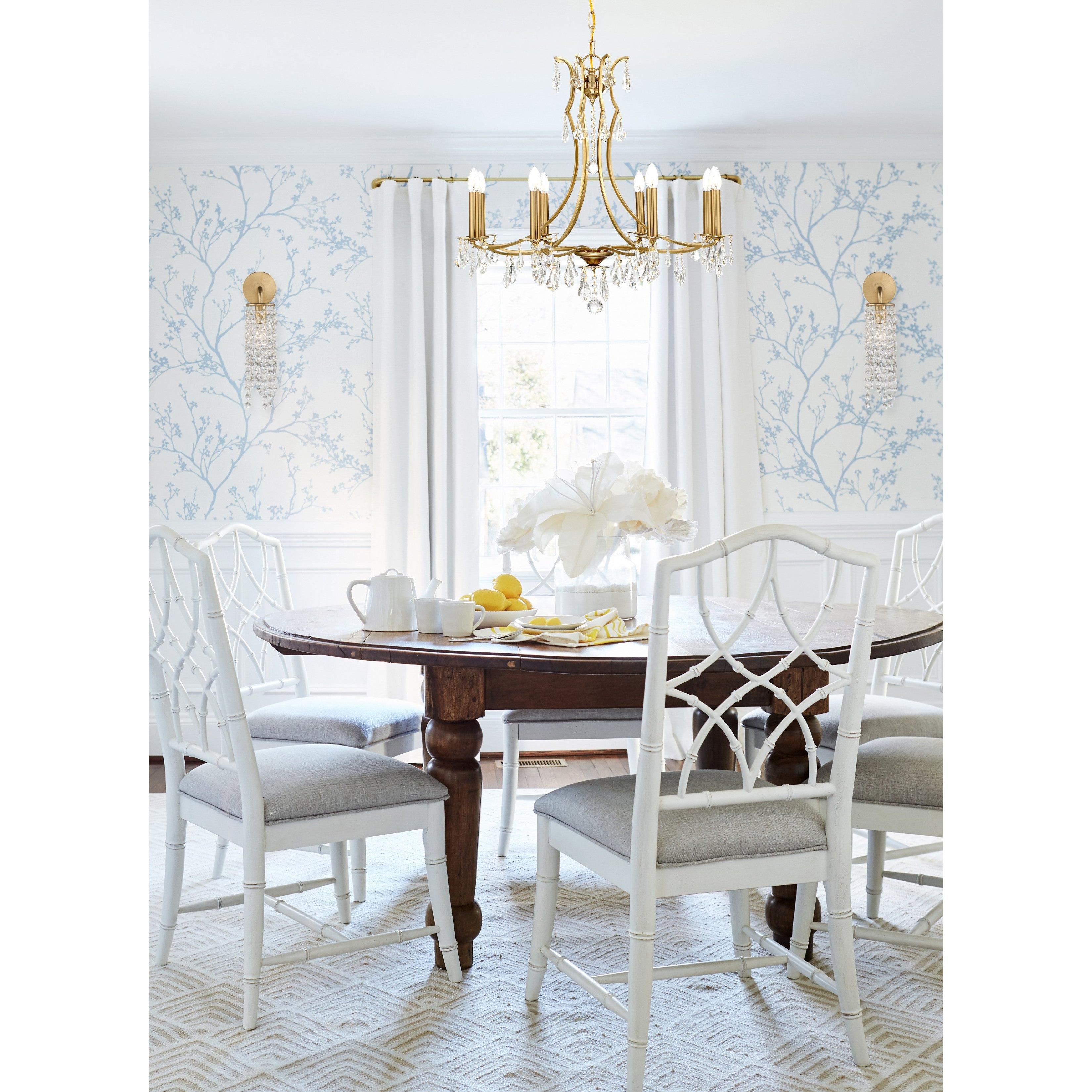 Crystorama Gabrielle GAB-B7311-GA – 4 Inch – 1 Light – Sconce – Antique Gold – Damp Rated