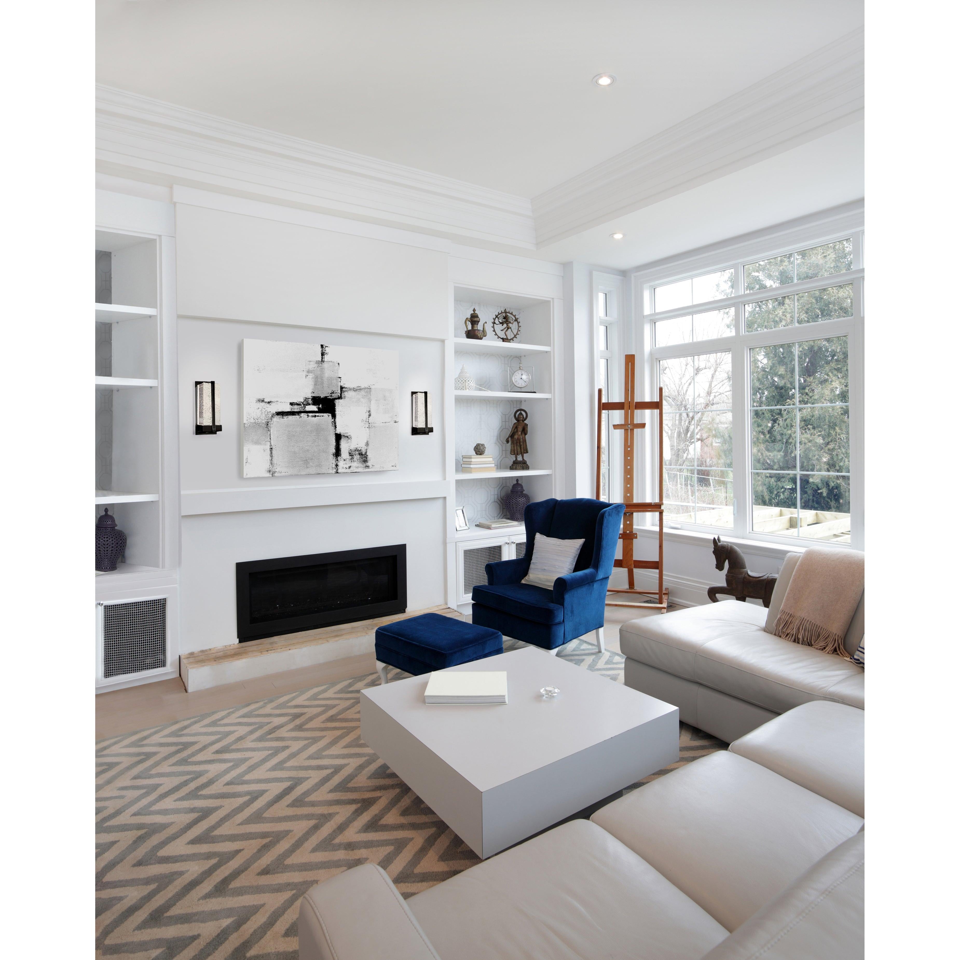 Gable 12-in Black LED Wall Sconce