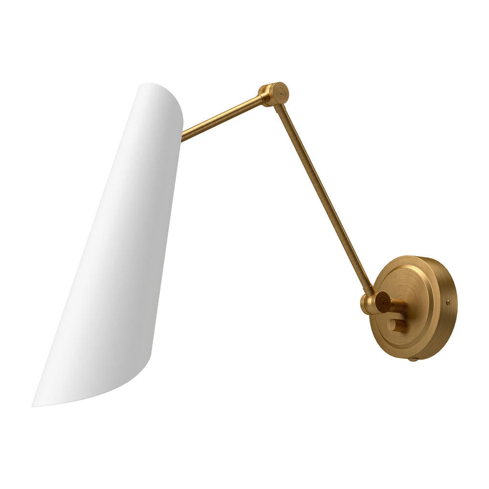 Alora Lighting GABRIEL WV572325WHAG Bathroom Fixture - Aged Gold White