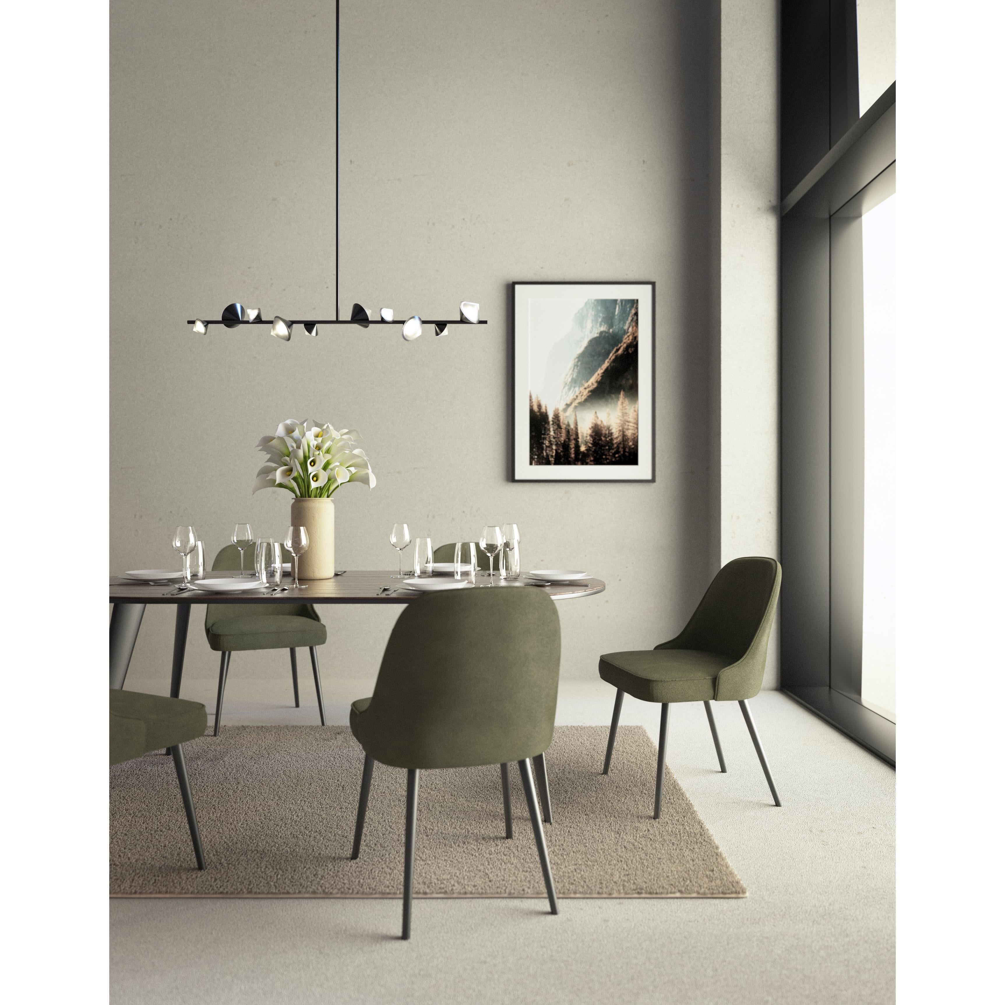 Geode 51-in Black LED Linear Pendant