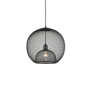 Kuzco Lighting 494418-BK Pendant, 1 Light, Black, Spherical Wire Mesh Shade