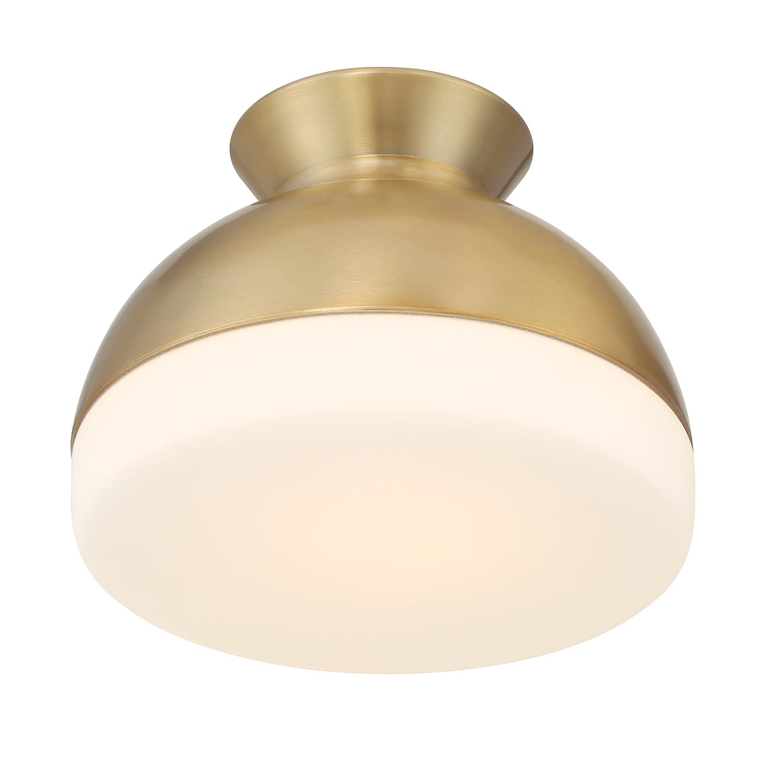 Crystorama Gidget GID-4000-VG – 10.25 Inch – 1 Light – Semi Flush Mount Light – Vibrant Gold – Damp Rated