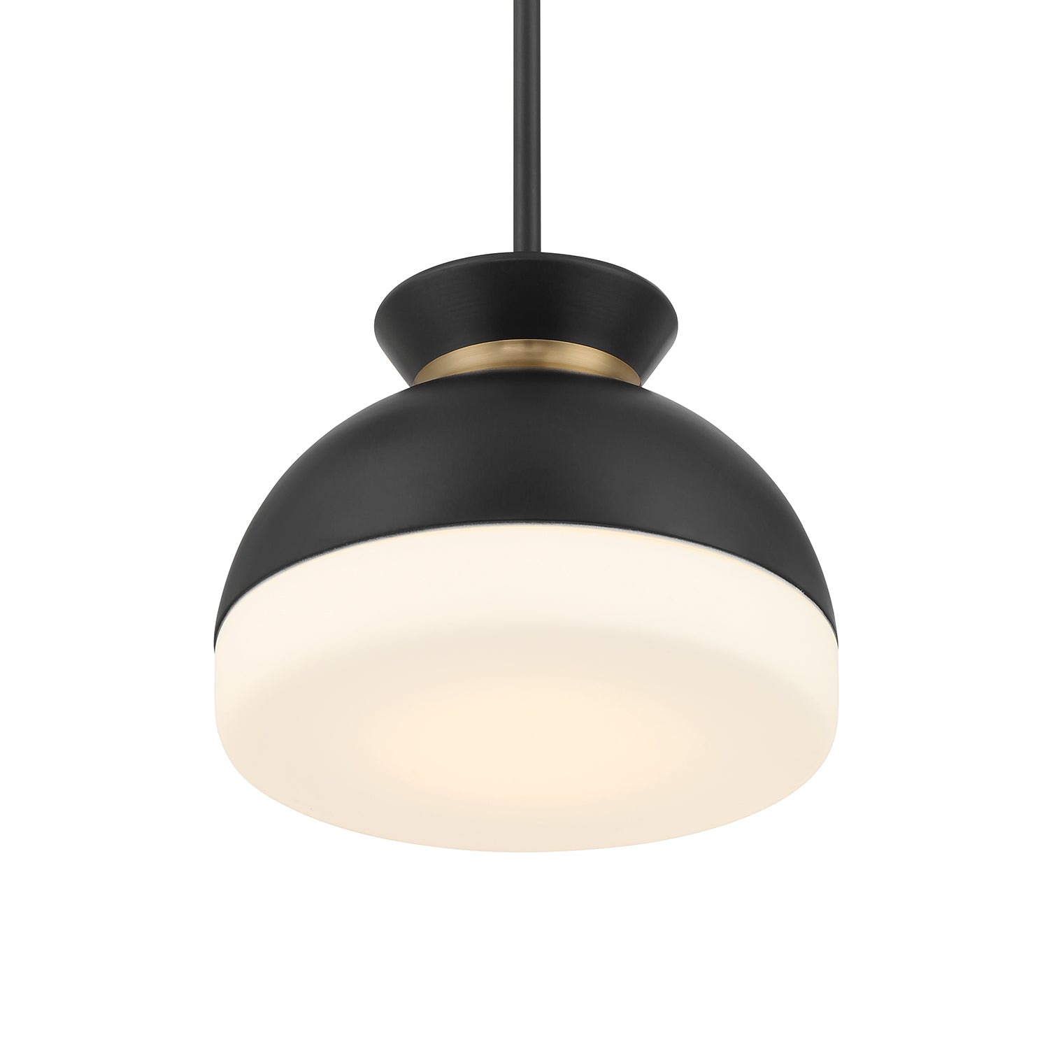 Crystorama Gidget GID-4005-MK-VG – 10.25 Inch – 1 Light – Pendant Light – Matte Black + Vibrant Gold – Damp Rated