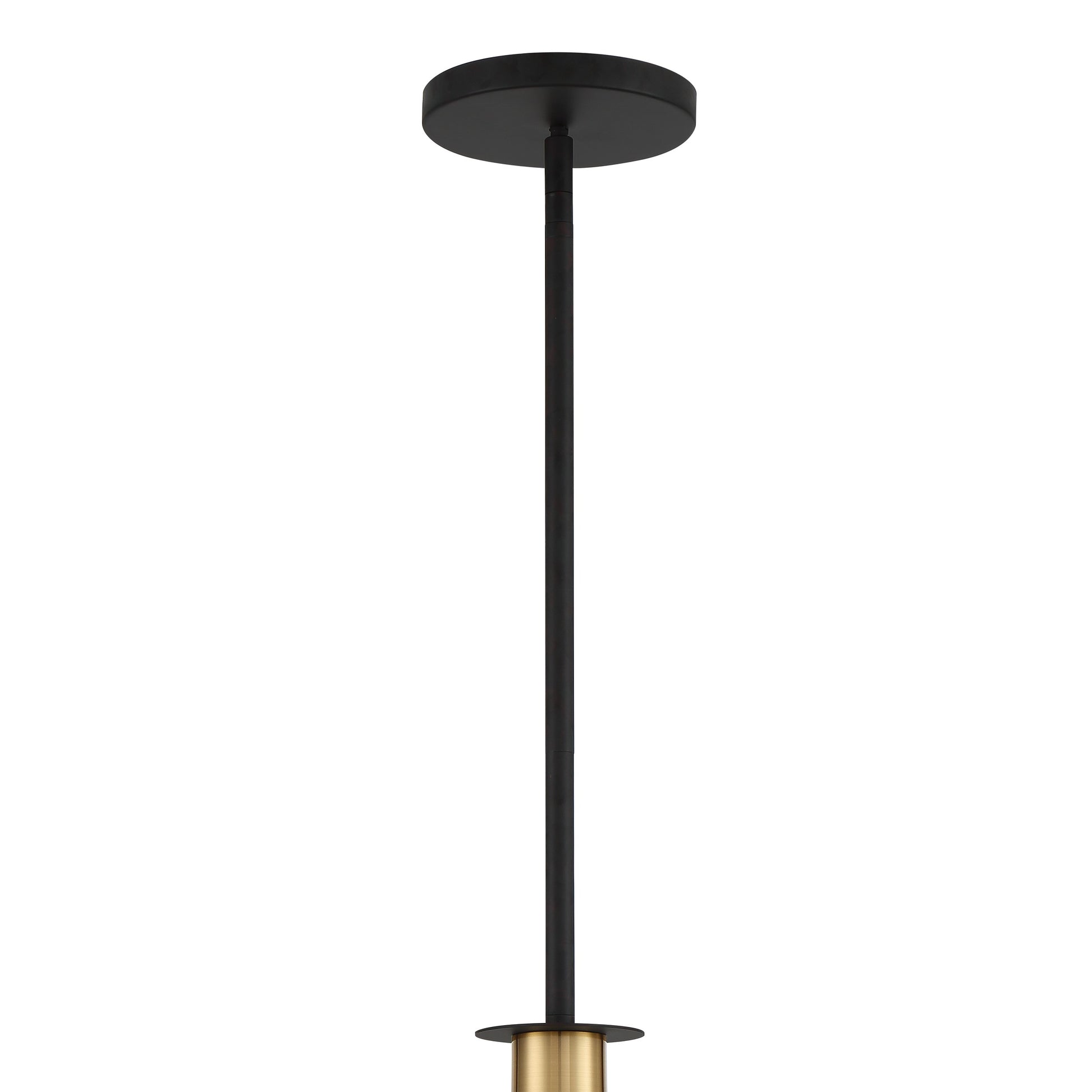 Crystorama Gigi GIG-813-BK-AG – 10 Inch – 1 Light – Pendant Light – Black + Aged Brass – Damp Rated