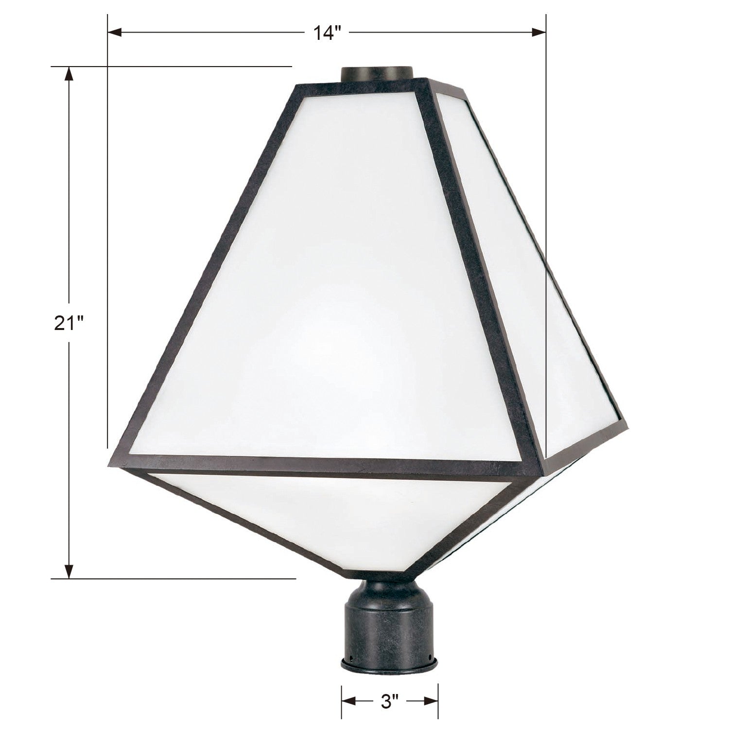 Crystorama Glacier GLA-9709-OP-BC – 14 Inch – 3 Light – Outdoor – Black Charcoal – Wet Rated